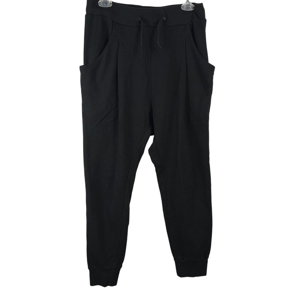 Mens L‎ Black Cuffed Casual Jogger Sweatpants Street Outdoor Athleisure Zara